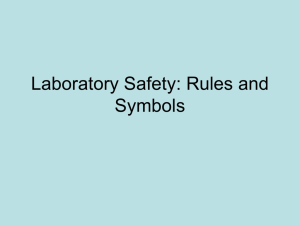 Laboratory Safety: Rules and Symbols