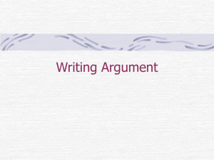 Writing Argument