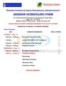 SESSION SCHEDULING FORM