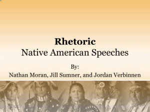 Rhetoric Native American Speeches