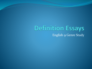 Definition Essays