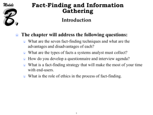 Fact-Finding and Information Gathering