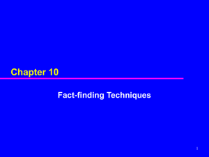 Chapter 10 Fact-finding Techniques