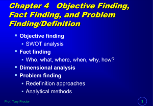 Chapter 4 Objective Finding, Fact Finding, and Problem