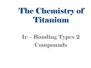 The Chemistry of Titanium