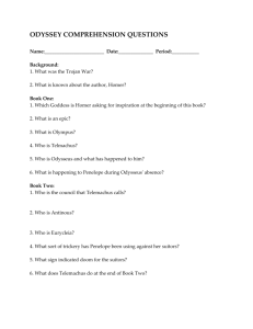 Odyssey Comprehension questions