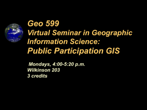 Geo 599 Virtual Seminar in Geographic Information Science: Public