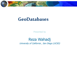 Concept of GeoDatabases