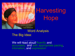Harvesting Hope Powerpoint