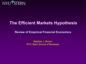 Empirical Financial Economics