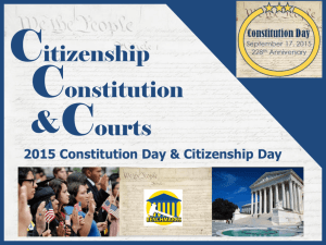 Citizenship, Constitution & Courts: 2015