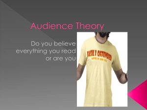 Audience Theory task 3 and 4