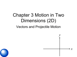 Chapter 3 Motion in 2D