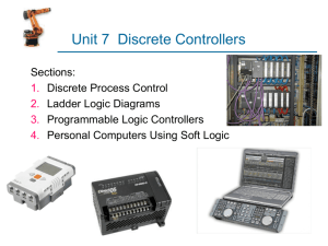 discrete control using programmable logic control and