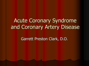 Acute Coronary Syndrome and Coronary Artery Disease