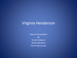 Nursing Theorist Virginia Henderson