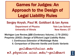 Games for Judges - School of Physics