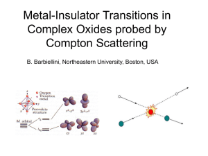 Metal-Insulator Transitions in Complex Oxides probed by Compton