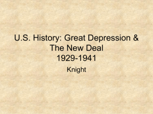 US History: Great Depression & The New Deal