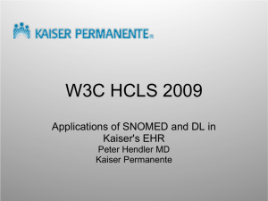 Kaiser SNOMED Mapping Process