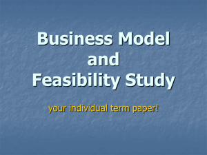 Business Model and Feasibility Study