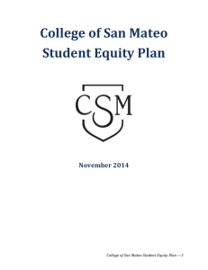 Student Equity Plan, December 2014