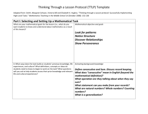 Thinking Through a Lesson Protocol Template