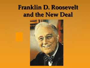 POWER POINT--FDR & THE NEW DEAL