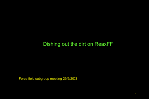 Dishing out the dirt on ReaxFF