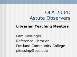 OLA 2004: Astute Observers - Portland Community College