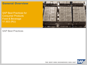 General Overview SAP Best Practices for