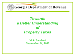 Overview of Georgia Property Tax System