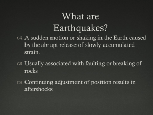 Introduction to Earthquakes - California Science Teacher