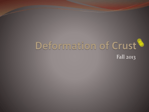 Deformation of Crust