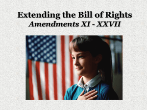 Extending the Bill of Rights Amendments 11