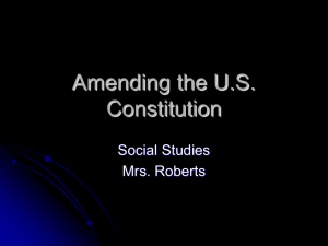 Amending the U.S. Constitution