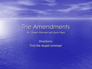 Bill of Rights By: Chasen Sherman and Gaving