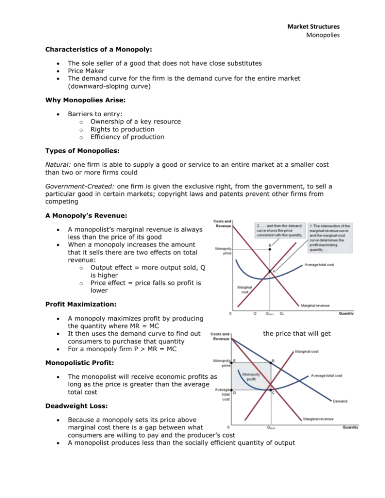 characteristics-of-a-monopoly