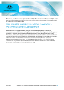core skills for work developmental framework – facilitating individual