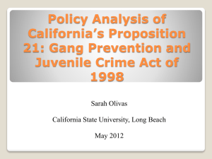 Policy Analysis of California's Proposition 21