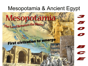 Mesopotamia & Ancient Egypt
