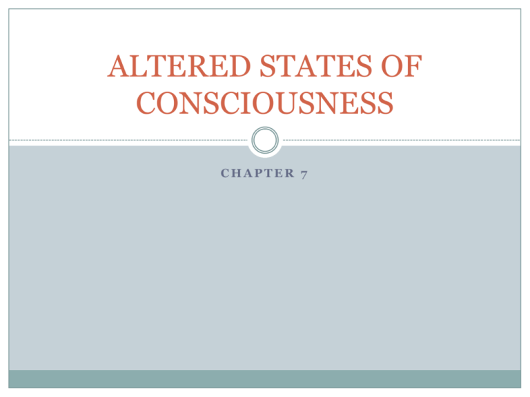 Which Of The Following Is Not Considered An Altered State Of Consciousness