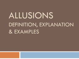 List of Common Allusions A Huge List of Famous Allusions