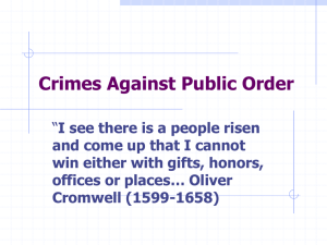 Chapter 12 Crimes Against Public Order