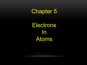 Chapter 5: Electrons