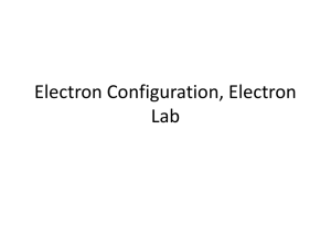 Electron Configuration, Electron Lab