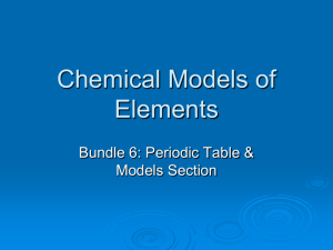 Chemistry Models & Structures Notes PPT