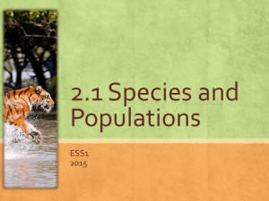 PPT: Species and Populations