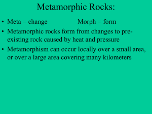 Metamorphic Rocks PPT