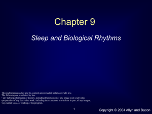 Sleep and Biological Rhythms